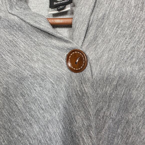 Bobeau One Button Fleece Wrap Cardigan Size Medium - Picture 3 of 6